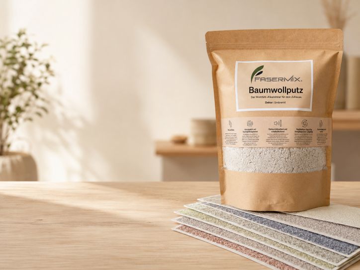 FASERMIX-Testbeutel mit Mustern für Baumwollputz